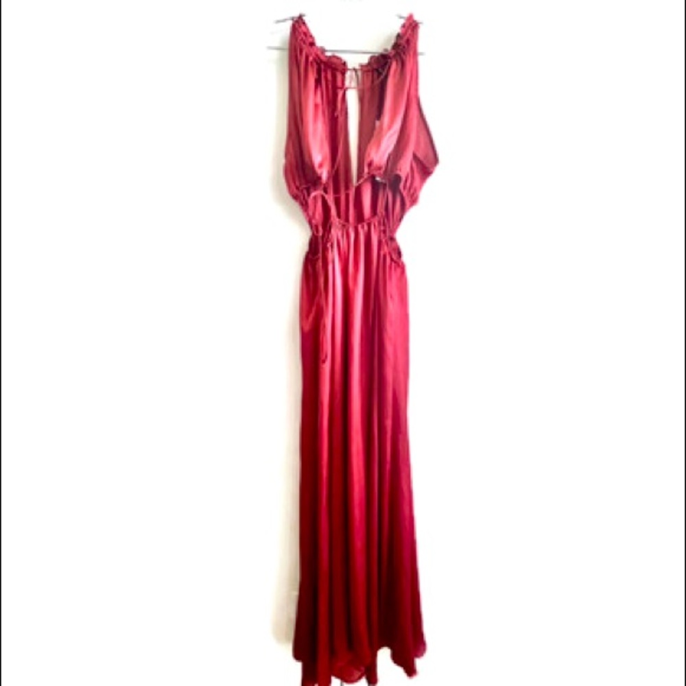 ZARA Satin Cut Out Dress